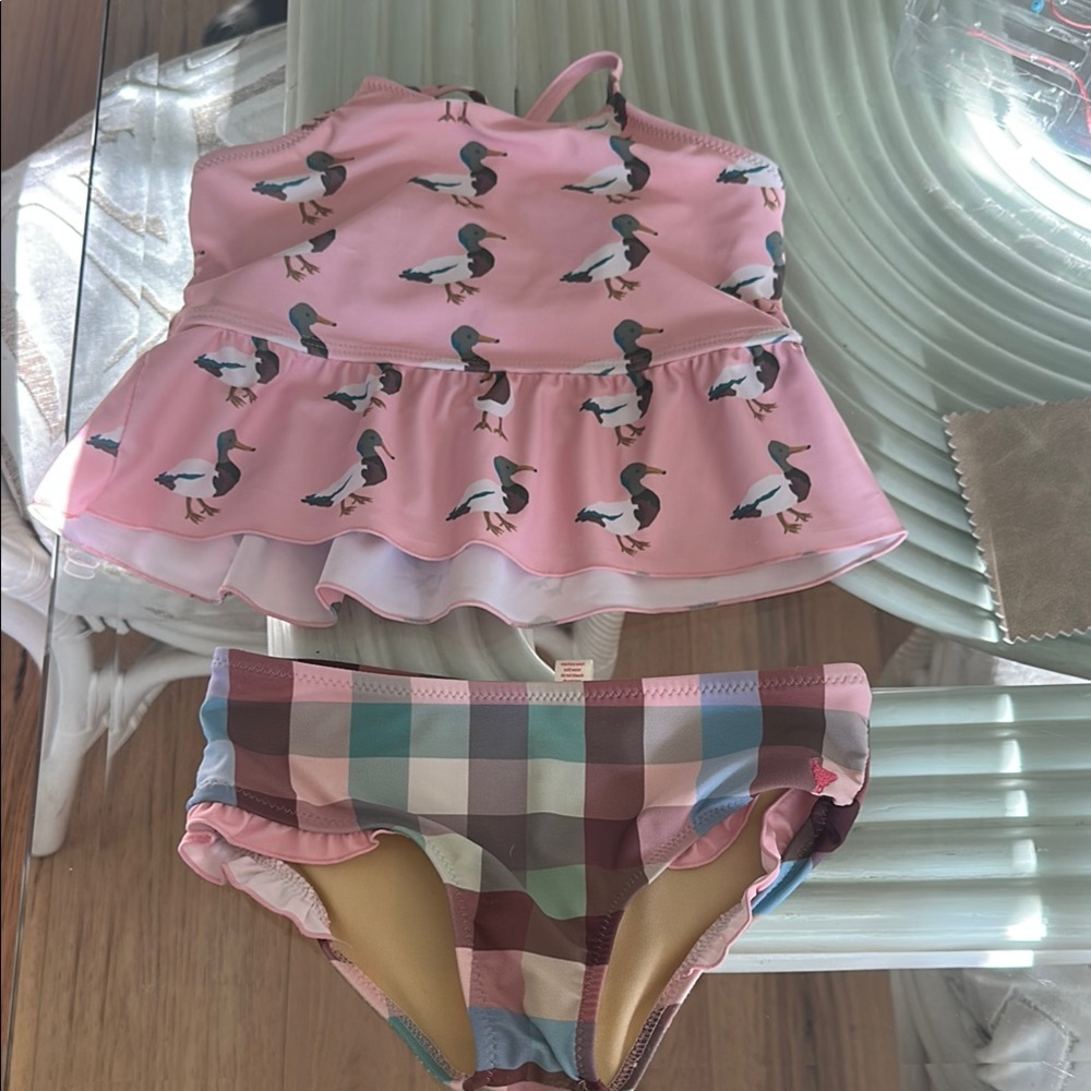 Pink Chicken Swim Bikini Pink Playful Design